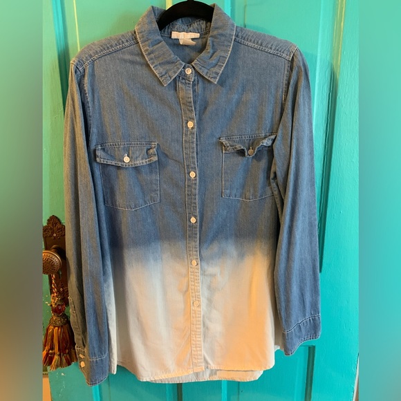 Belle Du Jour Tops - Denim Button-up Boho County Shirt